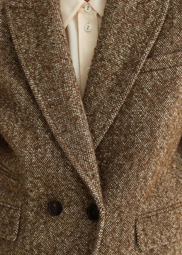 Tweed Cropped Coat Jacket