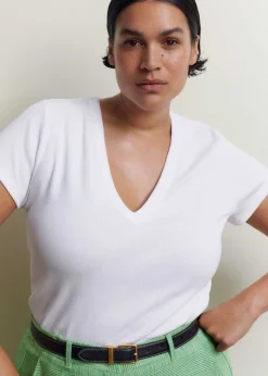 Ultimate Fitted Rib V-Neck Tee