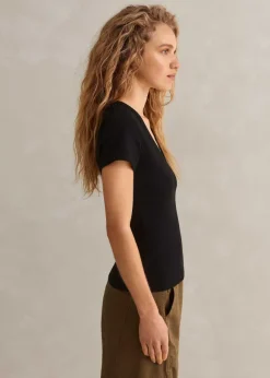 Ultimate Fitted Rib V-Neck Tee