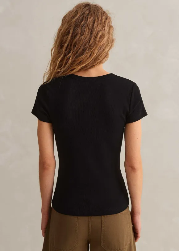 Ultimate Fitted Rib V-Neck Tee