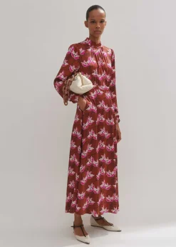 Waterlily Print Maxi Dress + Belt
