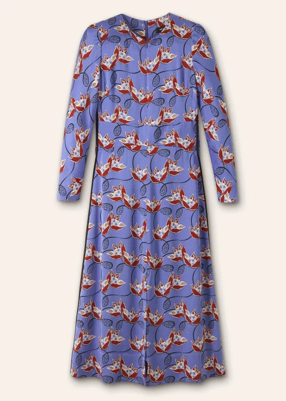 Waterlily Print Midi Dress