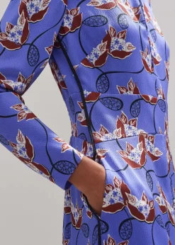 Waterlily Print Midi Dress