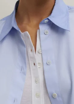 Wool Jersey Henley Top