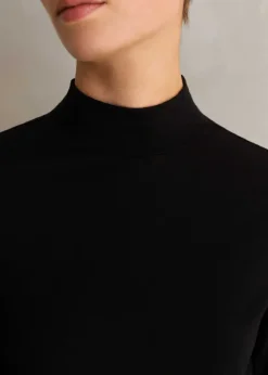 Wool Jersey Roll Neck Top