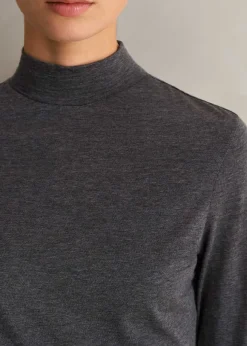 Wool Jersey Roll Neck Top