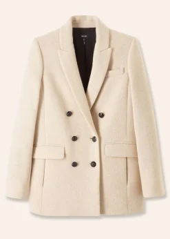 Wool-Blend Blazer Coat