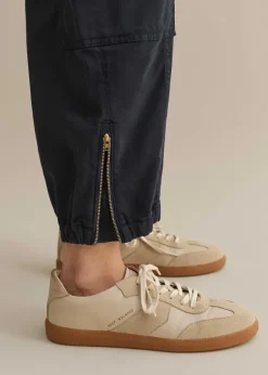 Zip Detail Crop Cargo Jogger